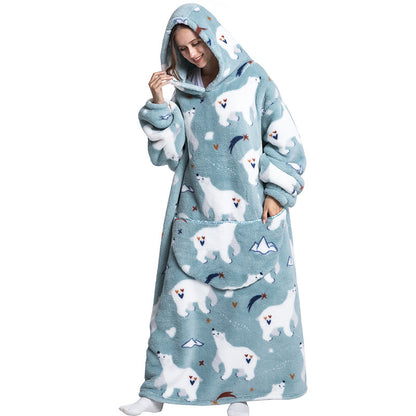 Oversized Wearable Blanket Hoodie with Fun Prints