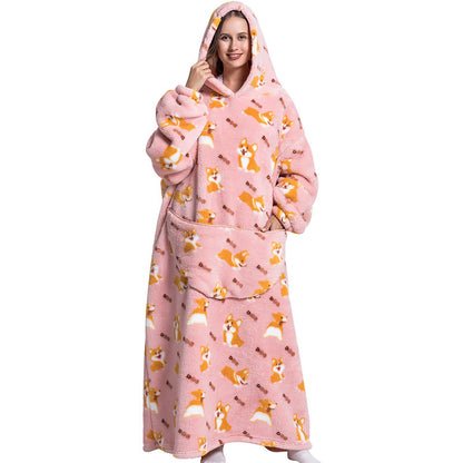 Oversized Wearable Blanket Hoodie with Fun Prints