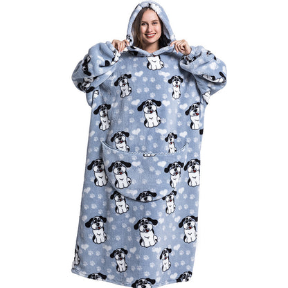 Oversized Wearable Blanket Hoodie with Fun Prints