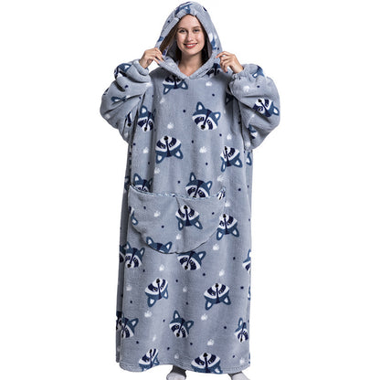 Oversized Wearable Blanket Hoodie with Fun Prints