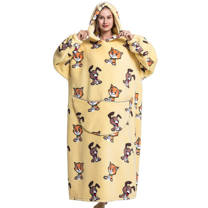 Oversized Wearable Blanket Hoodie with Fun Prints