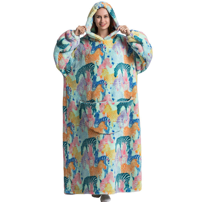 Oversized Wearable Blanket Hoodie with Fun Prints