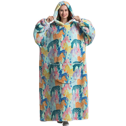 Oversized Wearable Blanket Hoodie with Fun Prints
